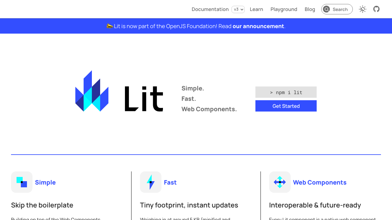 Preview of https://lit.dev
